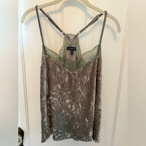 NWOT Grade & Gather crushed velvet Racerback cami size S